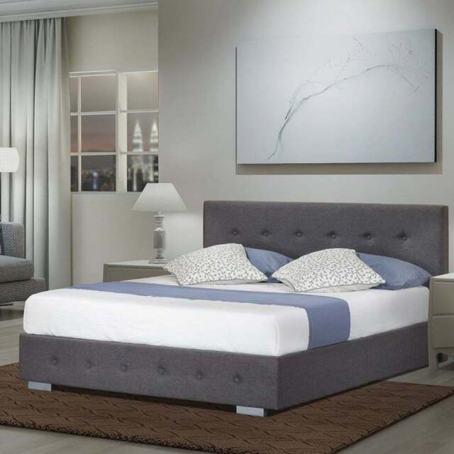 Home Treats King Size Grey Ottoman Storage Bed - Wilko - image 1