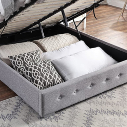 Home Treats King Size Grey Ottoman Storage Bed - Wilko - thumbnail 4