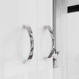 FWStyle 3 Door White Gloss Wardrobe with Mirror Door - Wilko - thumbnail 5