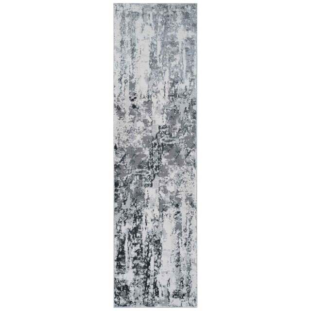 Desire Rugs Styra Silver Abstract Rug 60 x 220cm - Wilko - image 1