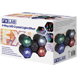 FX Lab 4 Way LED Crystal Light Effect - Size: 24.5 x 30 x 15cm - BLACK - FXLAB - Wilko - thumbnail 7