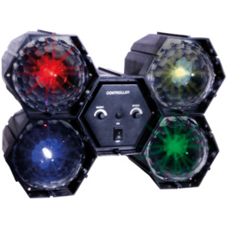 FX Lab 4 Way LED Crystal Light Effect - Size: 24.5 x 30 x 15cm - BLACK - FXLAB - Wilko