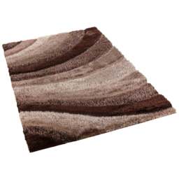 Desire Rug Modern Bronze Waves Shimmer Soft Shaggy Area Rug 80 x 150cm - Desire Rugs - Wilko - thumbnail 1