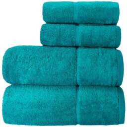Velosso Velour Plush Cotton Jade Bath Towel 2 Pack - Green - Wilko - thumbnail 1