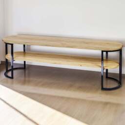 Marseille Light Oak TV Unit - Size: 50 x 160 x 40cm - Brown - Wilko