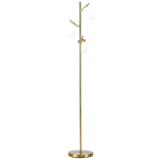 HOMCOM Gold 3 Light Tree Floor Lamp - Size: 22 x 52 x 59cm - Gold Tone - Wilko - image 1