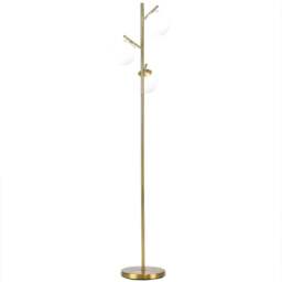 HOMCOM Gold 3 Light Tree Floor Lamp - Size: 22 x 52 x 59cm - Gold Tone - Wilko - thumbnail 1