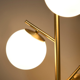 HOMCOM Gold 3 Light Tree Floor Lamp - Size: 22 x 52 x 59cm - Gold Tone - Wilko - thumbnail 4