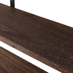 H&O Direct 40cm Wooden Wall Mounted Floating Shelf Set - Size: 14 x 40 x 15cm - Brown - Wilko - thumbnail 5