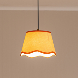 ValueLights Dutton Natural Scallop Edge Small Lamp Shade with Black Trim - Cream - Wilko - thumbnail 3