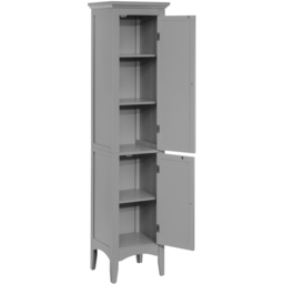Teamson Home Glancy 2 Door Grey Linen Tower Cabinet - Size: 160.0 x 33.0 x 38.1cm - Wilko - thumbnail 4