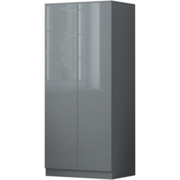 FWStyle Stora 2 Door Grey Gloss Wardrobe - Wilko - thumbnail 3