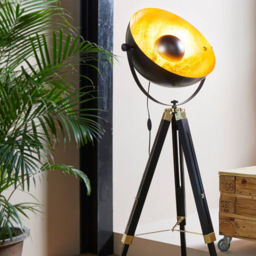 EGLO Covaleda Black and Gold Floor Lamp - Wilko - thumbnail 4