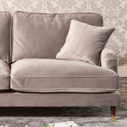 Mackenzie 3 Seater Grey Plush Velvet Sofa - Artemis Home - Wilko - thumbnail 3
