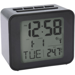 Acctim Cole RC Black Digital Alarm Clock - Size: 4 x 7.2 x 6cm - Wilko - thumbnail 6