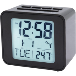 Acctim Cole RC Black Digital Alarm Clock - Size: 4 x 7.2 x 6cm - Wilko - thumbnail 5