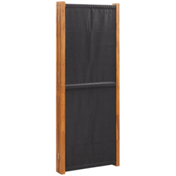 vidaXL Black Wooden 4 Panel Room Divider 280 x 180cm - Size: 4 Panels - Wilko - thumbnail 5