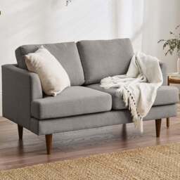 Furniturebox Flora 2 Seater Taupe Recycled Sofa - Wilko - thumbnail 1