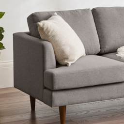 Furniturebox Flora 2 Seater Taupe Recycled Sofa - Wilko - thumbnail 3