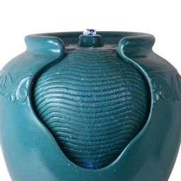 Teamson Home Teal Outdoor Glazed Pot Floor Fountain with LED Light - Size: 43.0 x 39.0 x 39.0cm - Green - Wilko - thumbnail 5