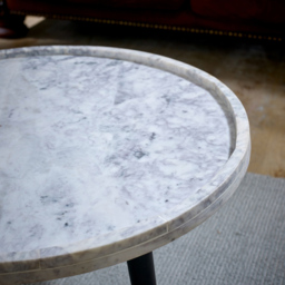 Brooklyn Opal White Marble Top Round Coffee Table - Brown - Wilko - thumbnail 4