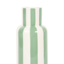 Ceramic Stripe VaseGreen - Wilko - thumbnail 4