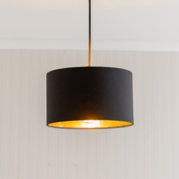 ValueLights Reni Black and Gold Inner Small Pendant Shade - Size: 15 x 25 x 25cm - Wilko - thumbnail 4