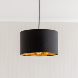 ValueLights Reni Black and Gold Inner Small Pendant Shade - Size: 15 x 25 x 25cm - Wilko - thumbnail 3