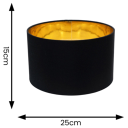ValueLights Reni Black and Gold Inner Small Pendant Shade - Size: 15 x 25 x 25cm - Wilko - thumbnail 5