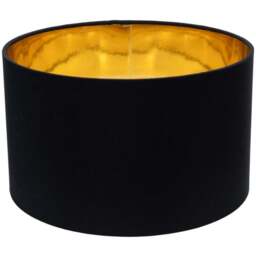 ValueLights Reni Black and Gold Inner Small Pendant Shade - Size: 15 x 25 x 25cm - Wilko
