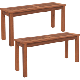 Costway 2 Seater Wooden Garden Bench - Size: 108 x 37 x 12cm - Multi - Wilko - thumbnail 4
