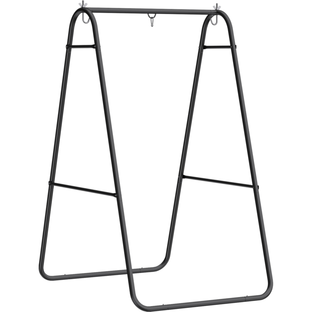 Outsunny Black Hanging Hammock Chair Stand - Size: 183 x 132 x 104cm - Wilko - image 1
