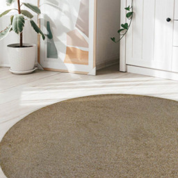 Relay Latte Round Rug 200cm - Size: 200 x 200cm - Brown - Homemaker - Wilko - thumbnail 3