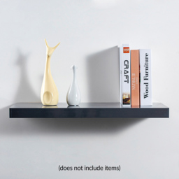 Innoteck 40cm High Gloss Grey Floating Shelf - Size: 3.8 x 40 x 23.5cm - Wilko - thumbnail 4