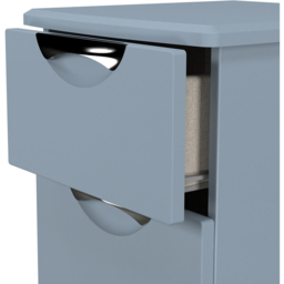 Crowndale Camden 3 Drawer Denim Blue Bedside Cabinet Ready Assembled - Wilko - thumbnail 7