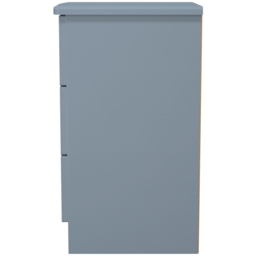 Crowndale Camden 3 Drawer Denim Blue Bedside Cabinet Ready Assembled - Wilko - thumbnail 5