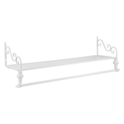 Living and Home Wall Mounted White Garment Hanging Rail 60cm - Size: 60 x 28 x 7cm - Wilko - thumbnail 1