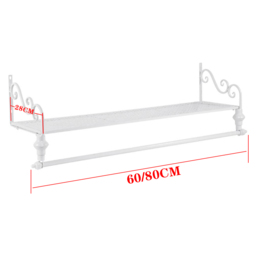Living and Home Wall Mounted White Garment Hanging Rail 60cm - Size: 60 x 28 x 7cm - Wilko - thumbnail 7
