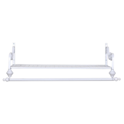 Living and Home Wall Mounted White Garment Hanging Rail 60cm - Size: 60 x 28 x 7cm - Wilko - thumbnail 4