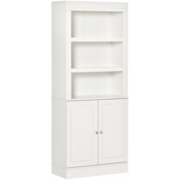 Portland 2 Door 3 Shelf White Display Cabinet - Wilko - thumbnail 3