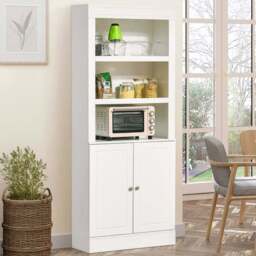 Portland 2 Door 3 Shelf White Display Cabinet - Wilko - thumbnail 1