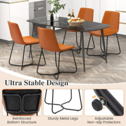 Costway Set of 2 Brown Vintage Sichting Dining Chair - Wilko - thumbnail 7