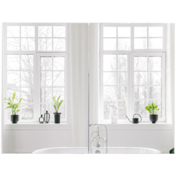 Portland White Mirror Bathroom Cabinet with Adjustable Shelves - Size: 80 x 15 x 60cm - Wilko - thumbnail 3