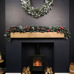 Premier Dressed Christmas Garland with Bows and Red Baubles Red 180cm - Samuel Alexander - Wilko - thumbnail 3
