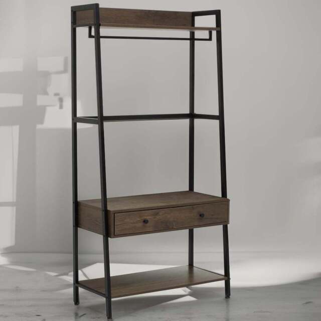 Premier Housewares Bradbury 3 Shelf 2 Drawer Dark Oak Bookshelf - Brown - Interiors by Premier - Wilko - image 1