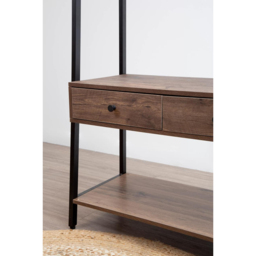 Premier Housewares Bradbury 3 Shelf 2 Drawer Dark Oak Bookshelf - Brown - Interiors by Premier - Wilko - thumbnail 7