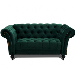 Home Detail Mayfair 2 Seater Green Velvet Curved Sofa - Wilko - thumbnail 4