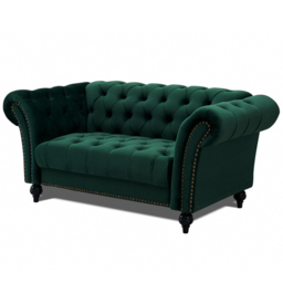 Home Detail Mayfair 2 Seater Green Velvet Curved Sofa - Wilko - thumbnail 3