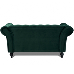 Home Detail Mayfair 2 Seater Green Velvet Curved Sofa - Wilko - thumbnail 6