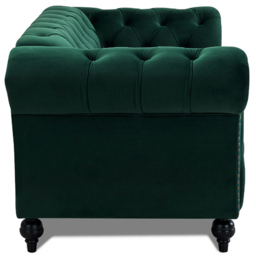 Home Detail Mayfair 2 Seater Green Velvet Curved Sofa - Wilko - thumbnail 5